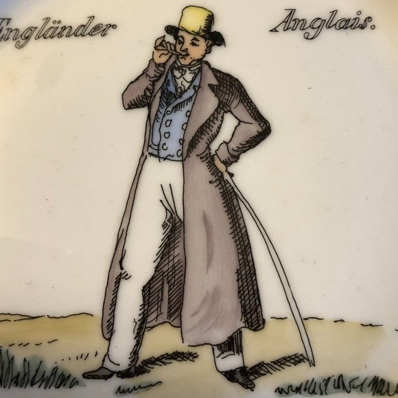 Rare! Vtg 1978 Royal Copenhagen BING & GRONDAHL Englishman Porcelain Plate Box - Picture 3 of 10